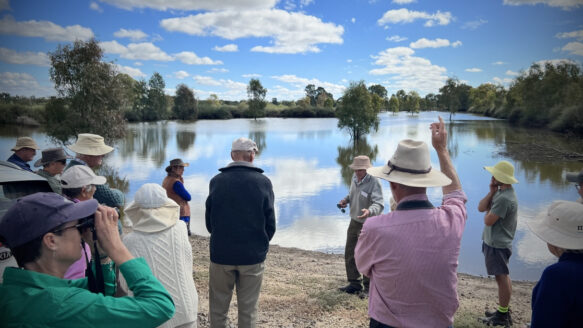 Landholders with conservation covenants meet to learn about wetland restoration